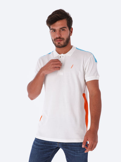 Merch Men's Contrast Shoulder & Side Trim Polo Shirt
