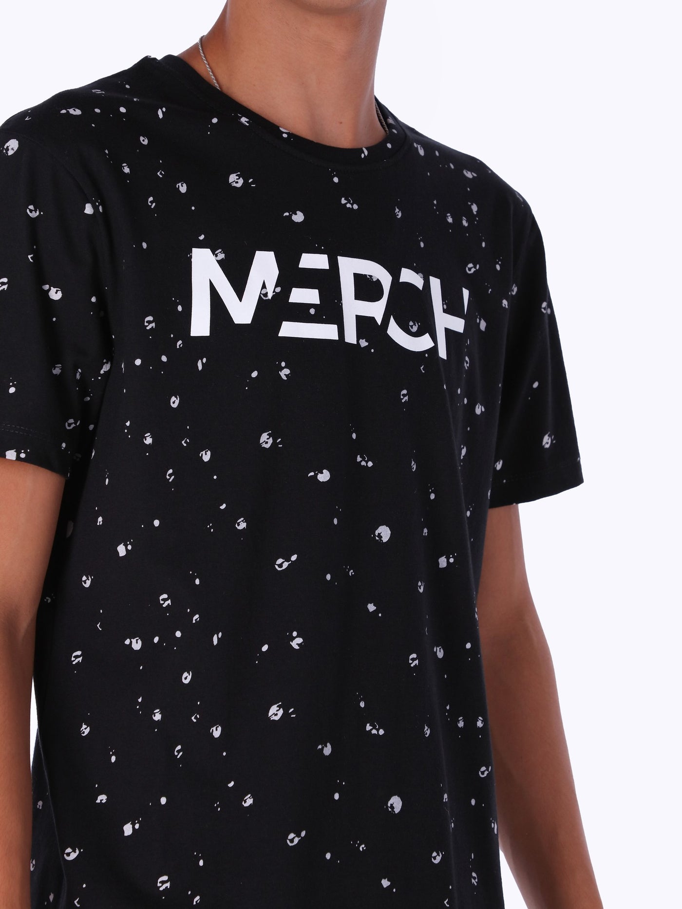 Merch Men's Splatter Effect T-Shirt