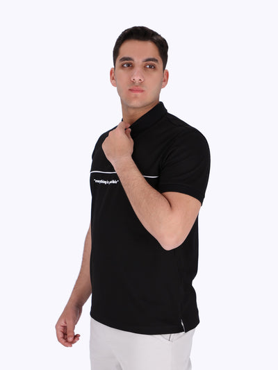 Everything Is possible Front Print Polo Shirt
