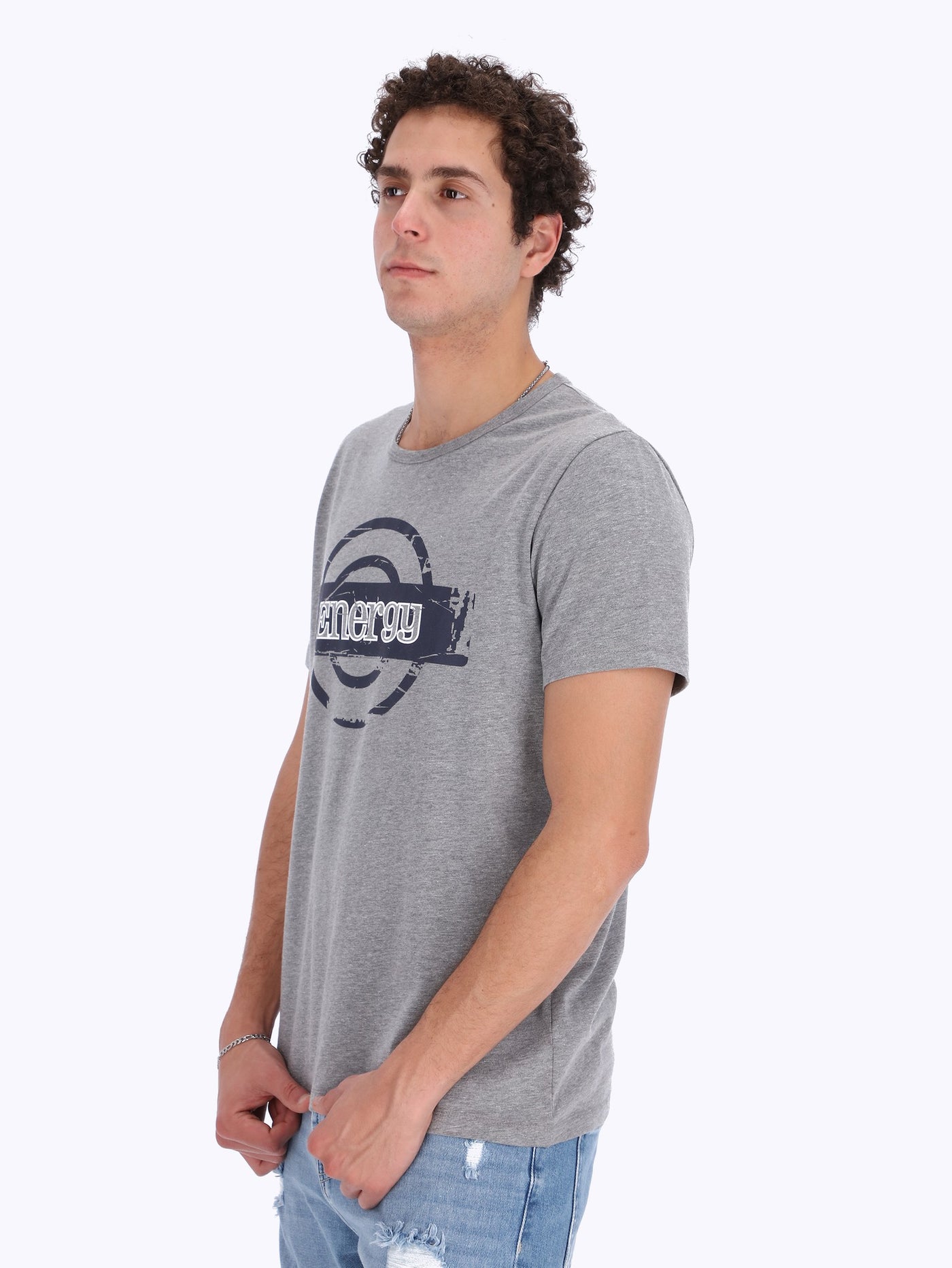 O'Zone Men's Energy Front Print T-Shirt