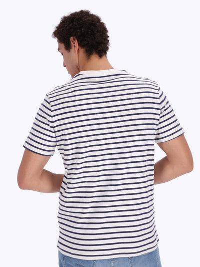 O'Zone Men's Horizontal Striped T-Shirt