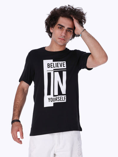 Believe In Yourself Front Print T-Shirt