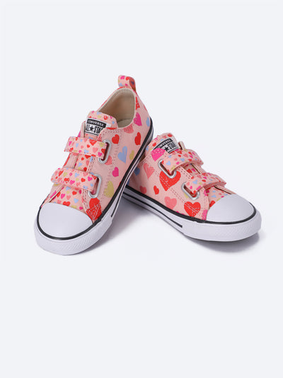 Converse Infants Girls Always On Hearts Easy-On Chuck Taylor All Star Low Top Sneaker Shoes