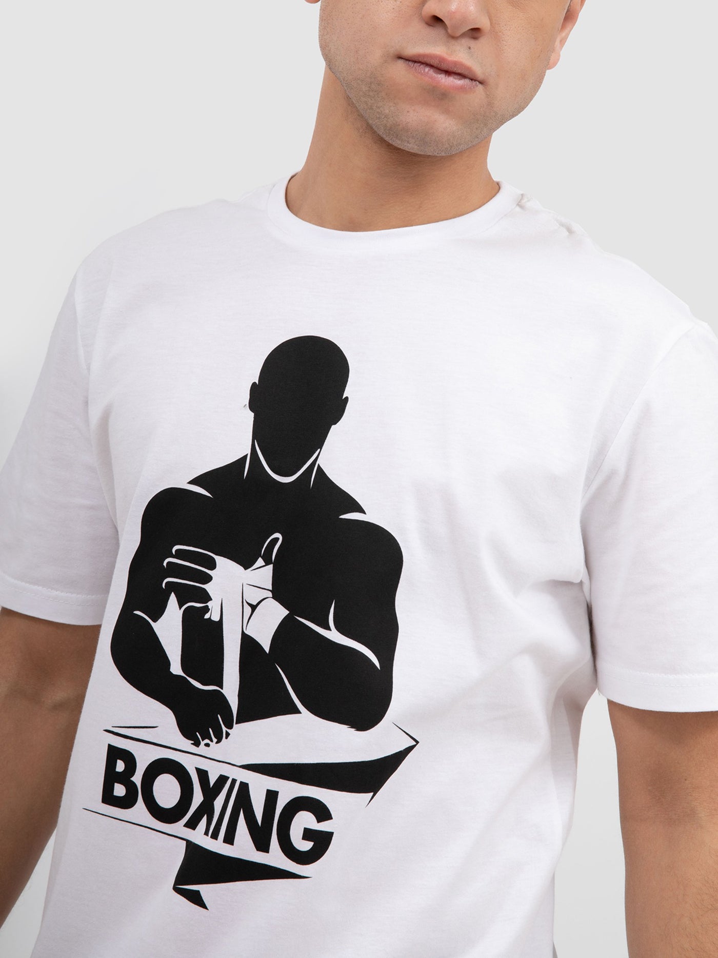 Premoda Mens Boxing Front Print T-Shirt