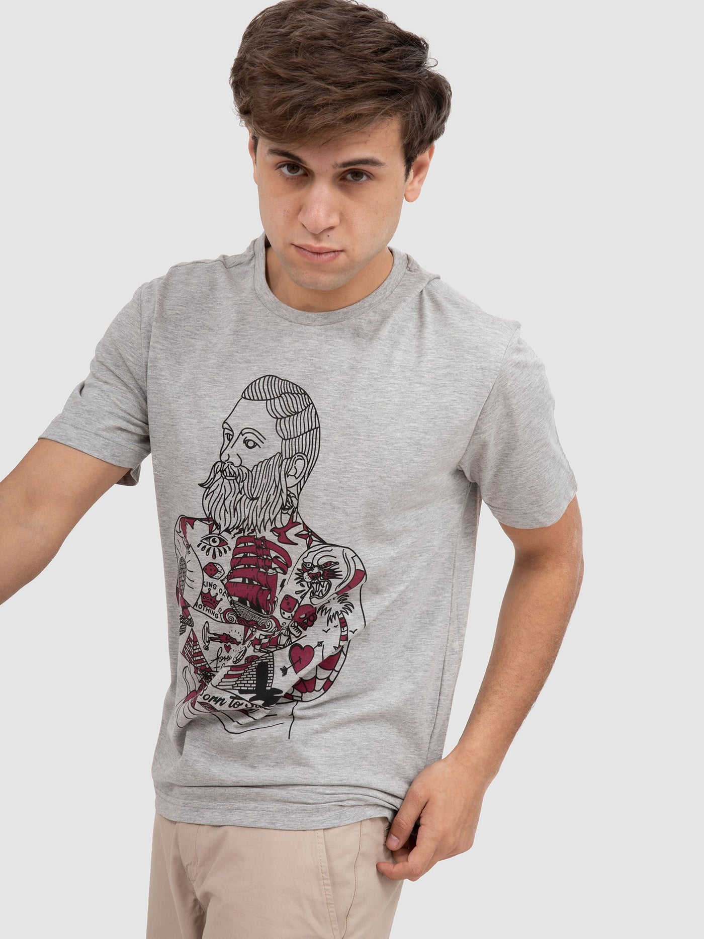 Premoda Mens Front Print T-Shirt