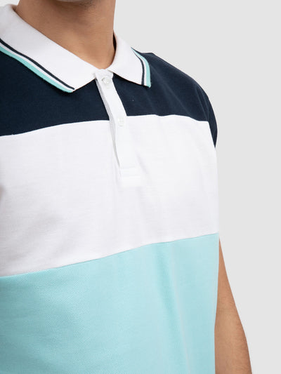 Premoda Mens Color-Block Polo Shirt