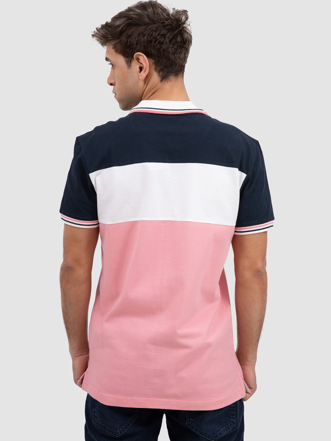 Premoda Mens Color-Block Polo Shirt