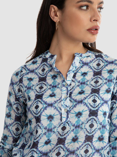 Premoda Womens All-Over Patterned Blouse