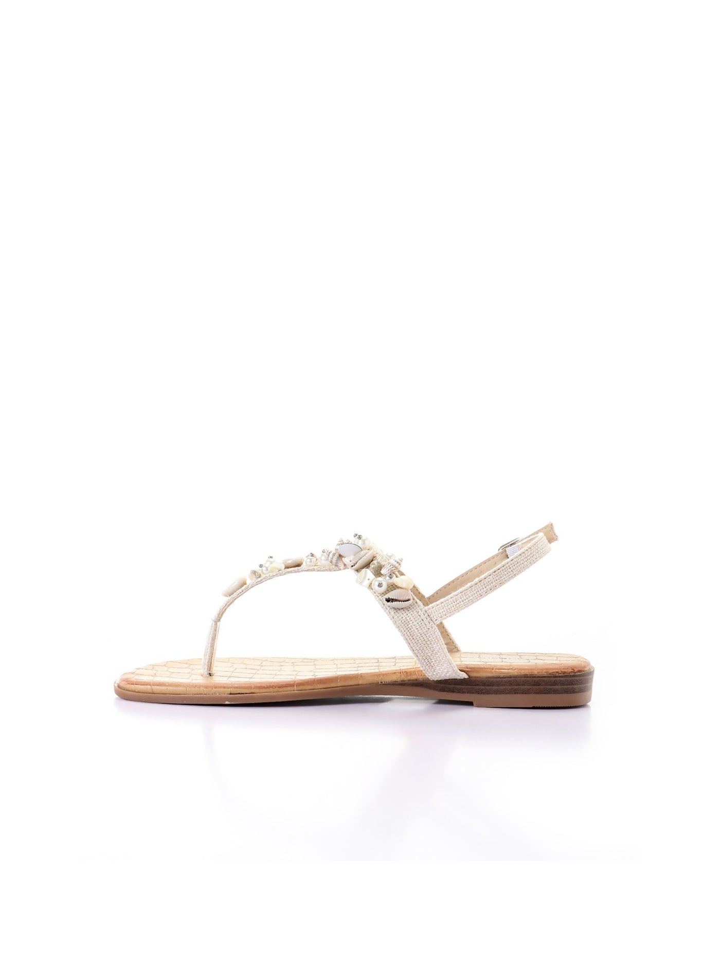 Premoda Womens Shell Embellised Sandals