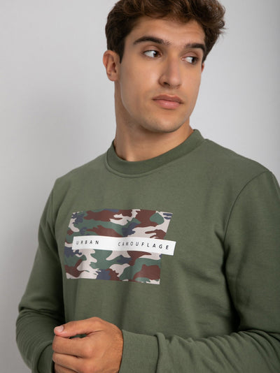 Premoda Mens Camo Print Sweatshirt