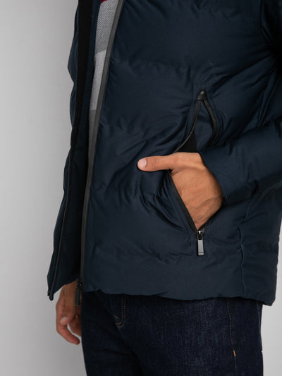Premoda Mens Zip Pocket Hooded Puffer Jacket