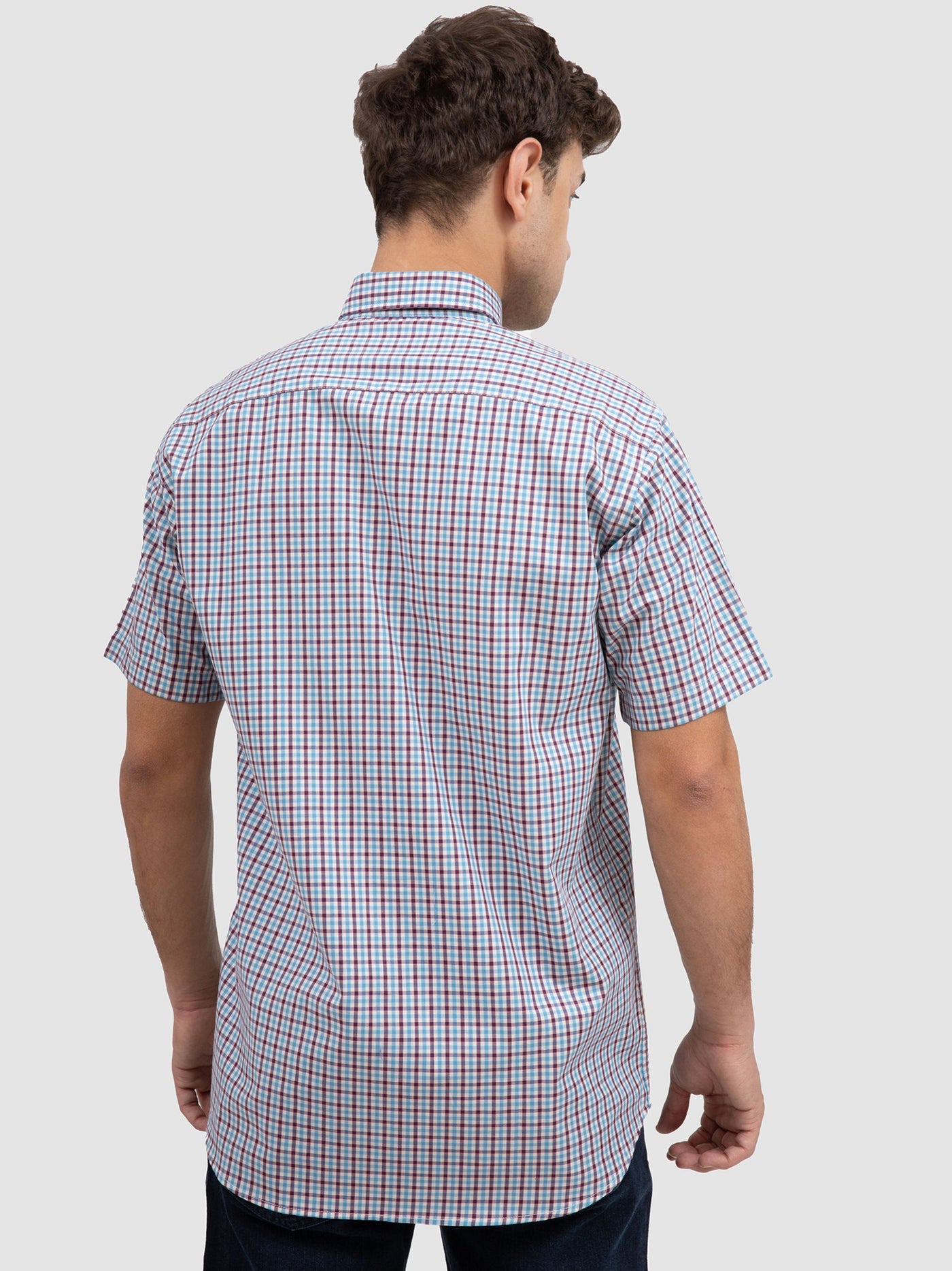 Premoda Mens Short Sleeve Checked Shirt
