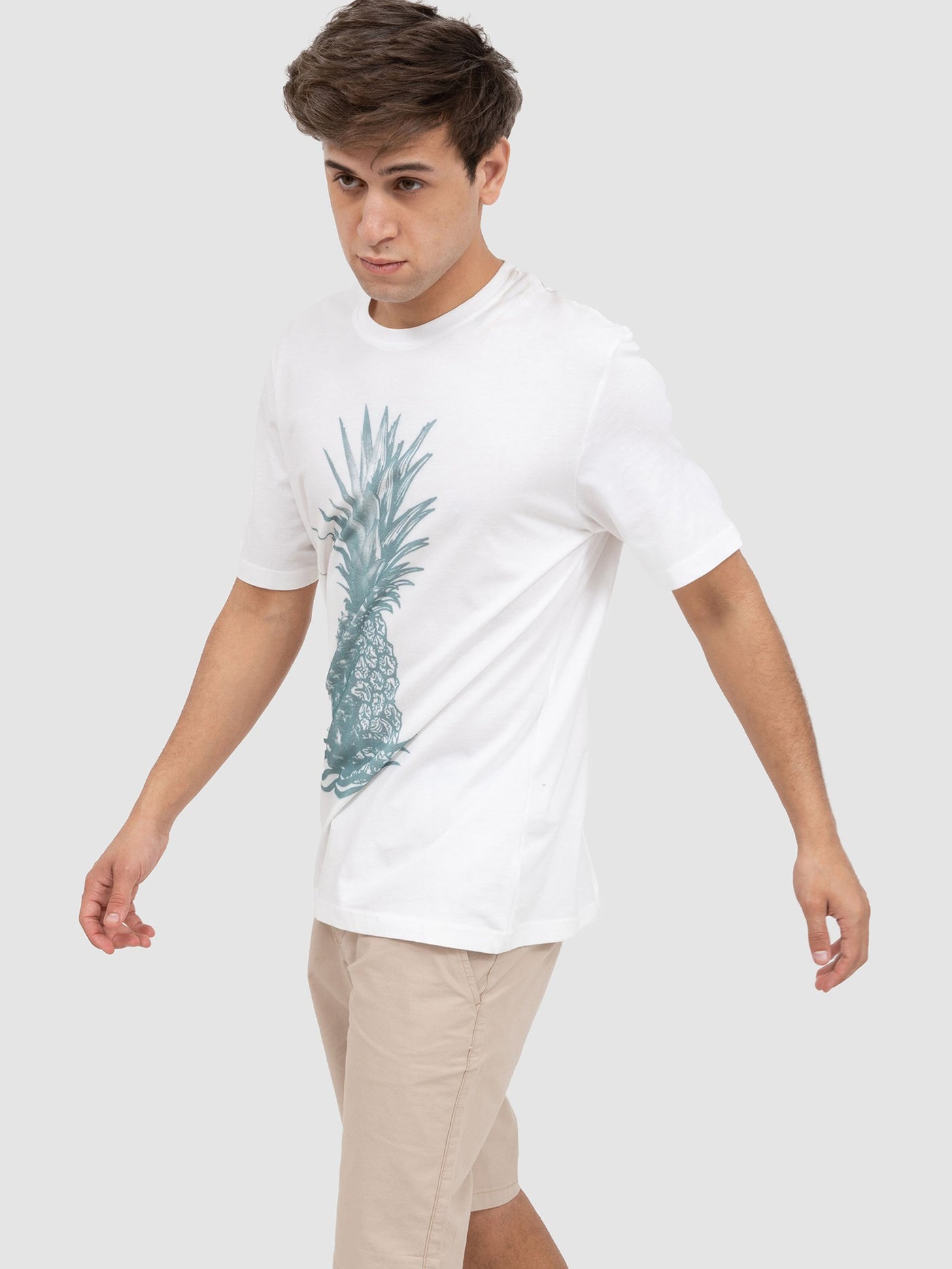 Premoda Mens Pineapple Front Print T-Shirt