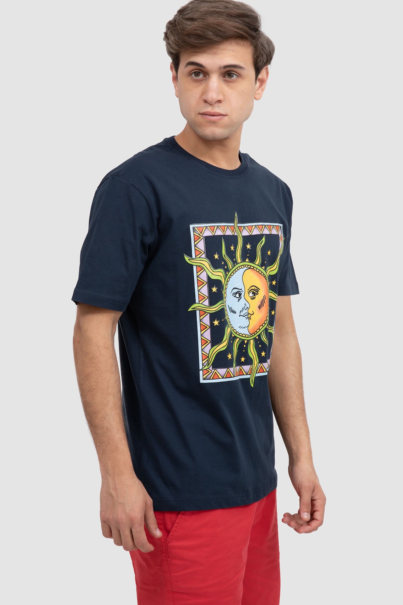 Premoda Mens Sun Front Print T-Shirt