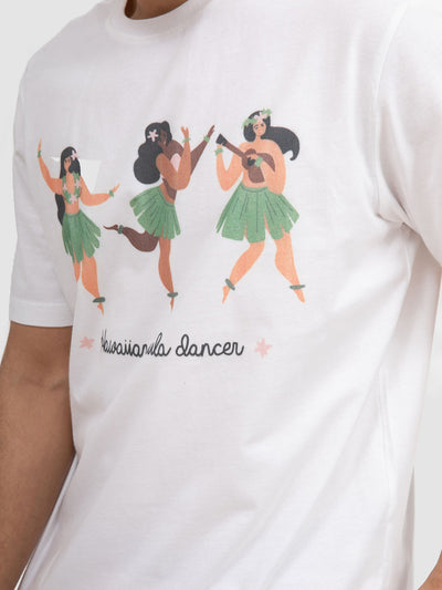 Premoda Mens Hawaiian Hula Dancers Front Print T-Shirt