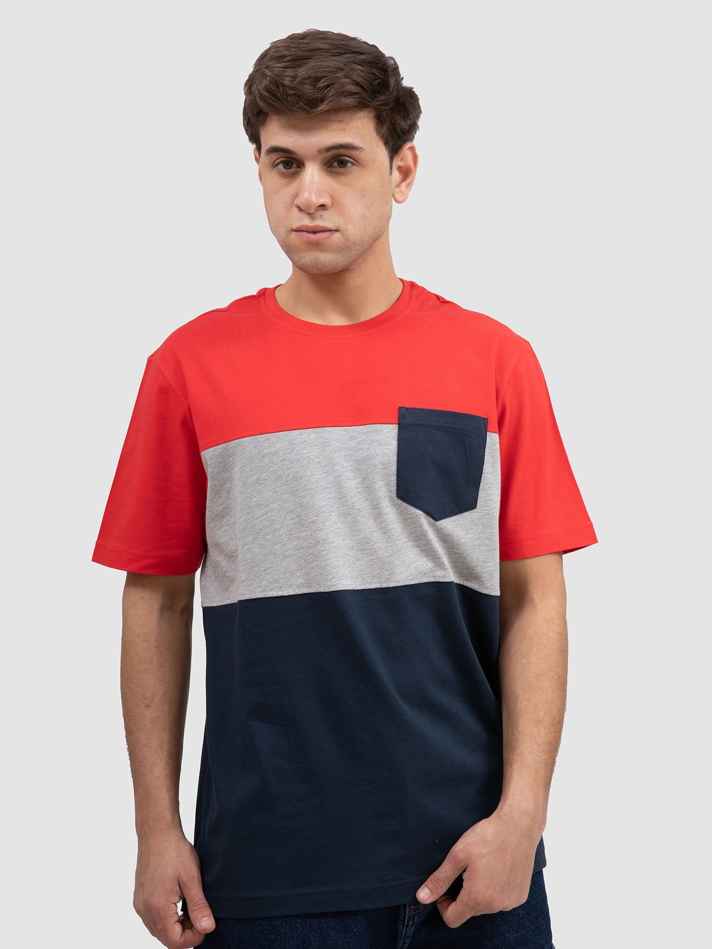 Premoda Mens Color-Block t T-Shirt