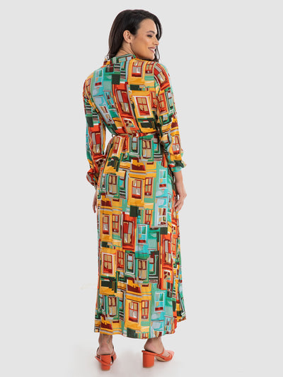 Premoda Womens Abstract Print Dress