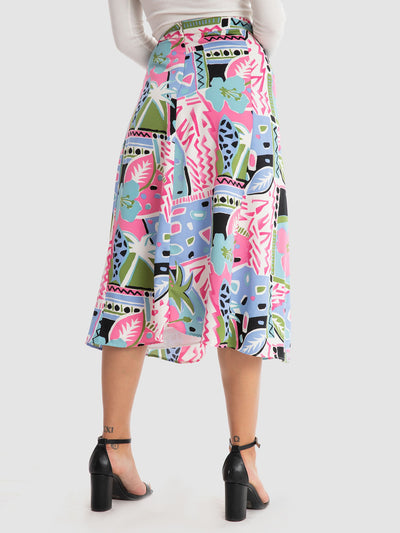 Premoda Womens Printted A-Line Skirt