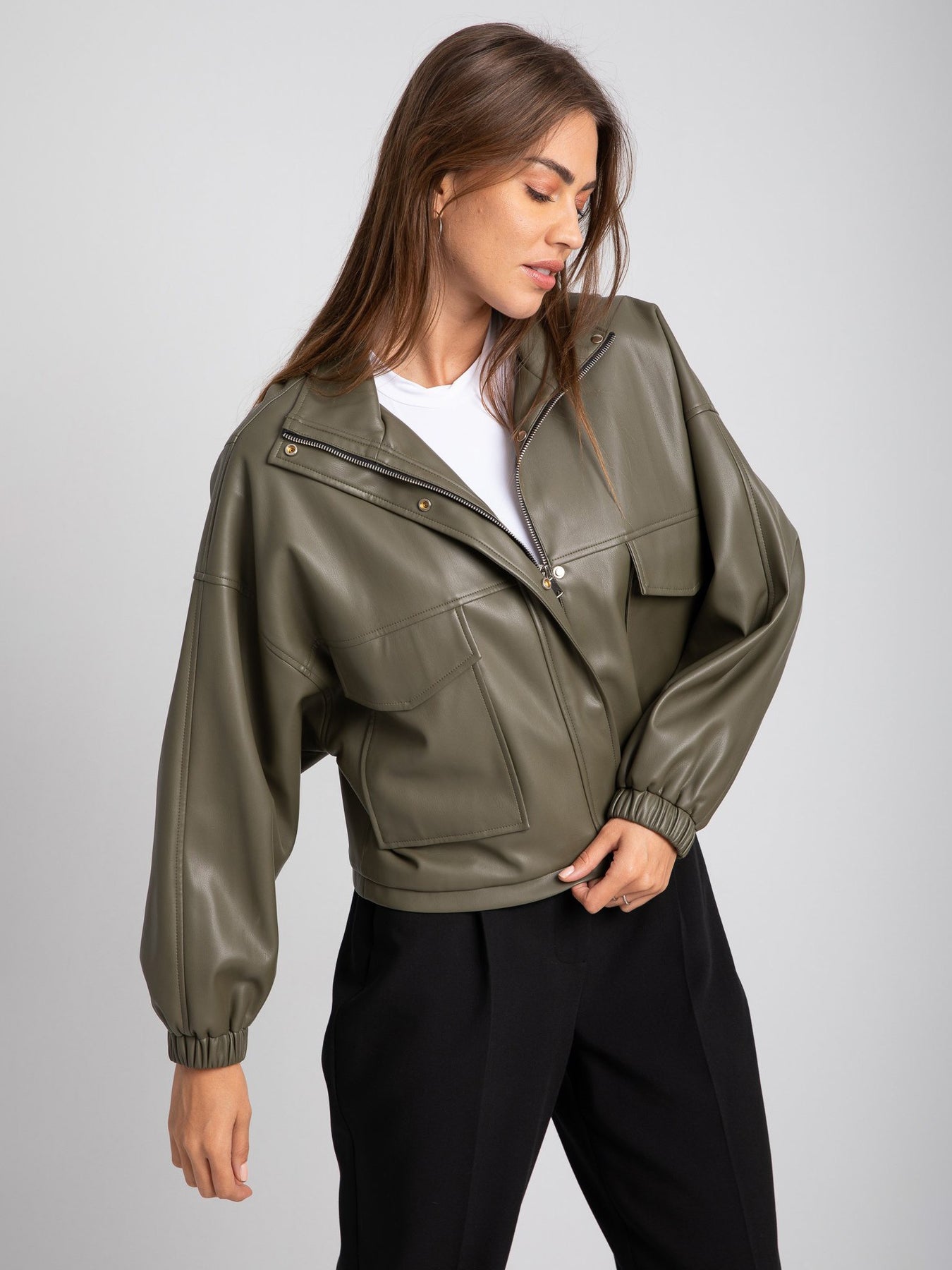 Boxy Leather Jacket – TFK