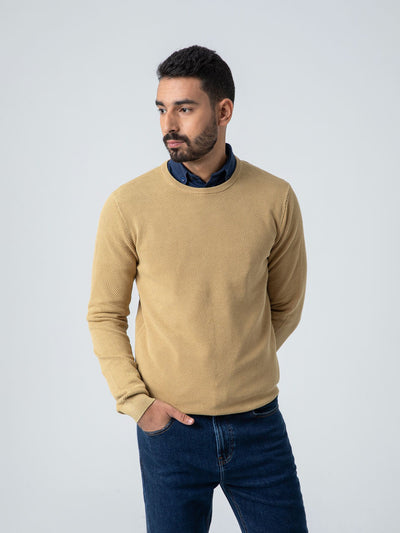 Sweater - Crew Neck - Textured