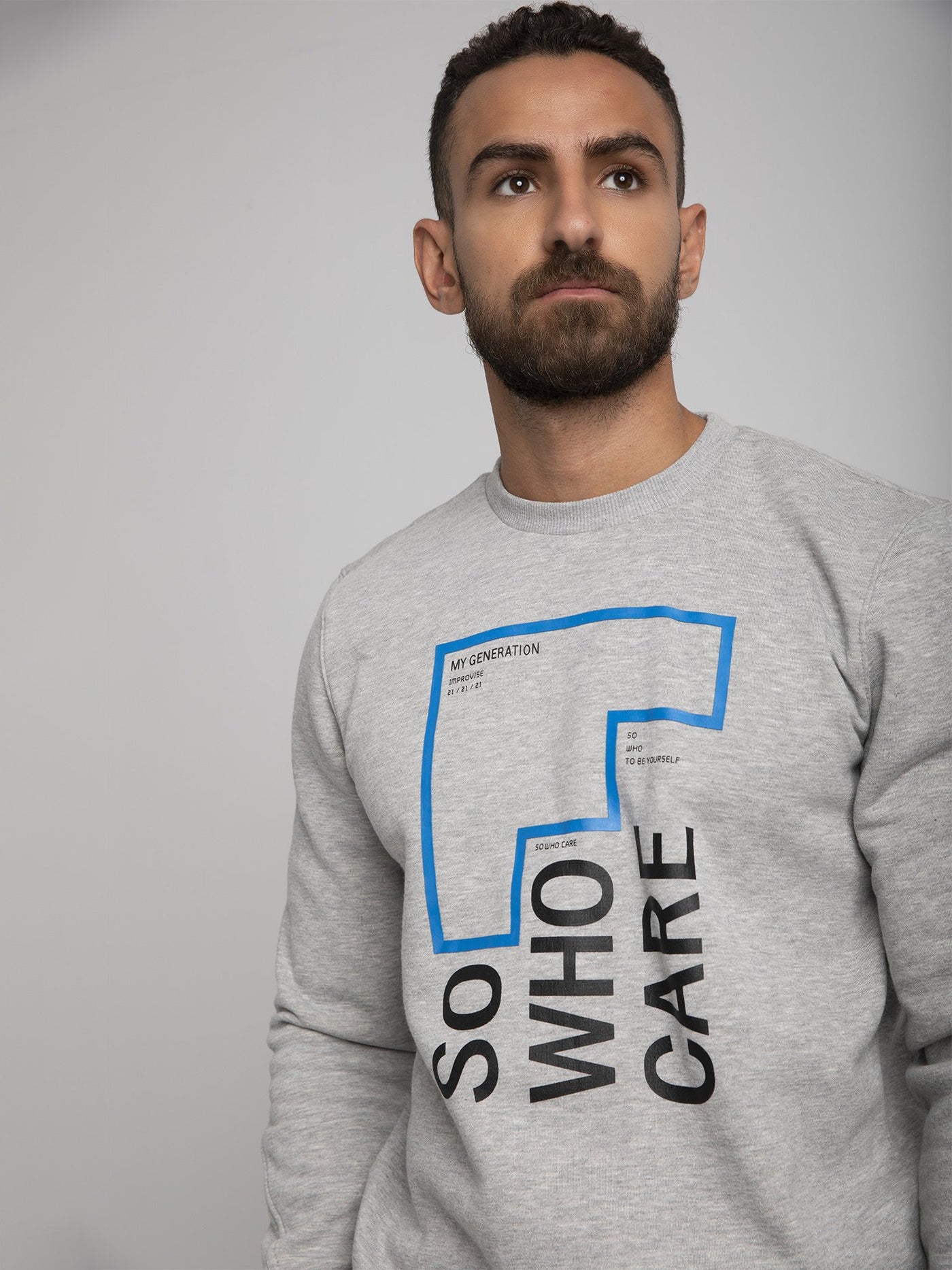 Dare Mens Front Text Print Sweatshirt