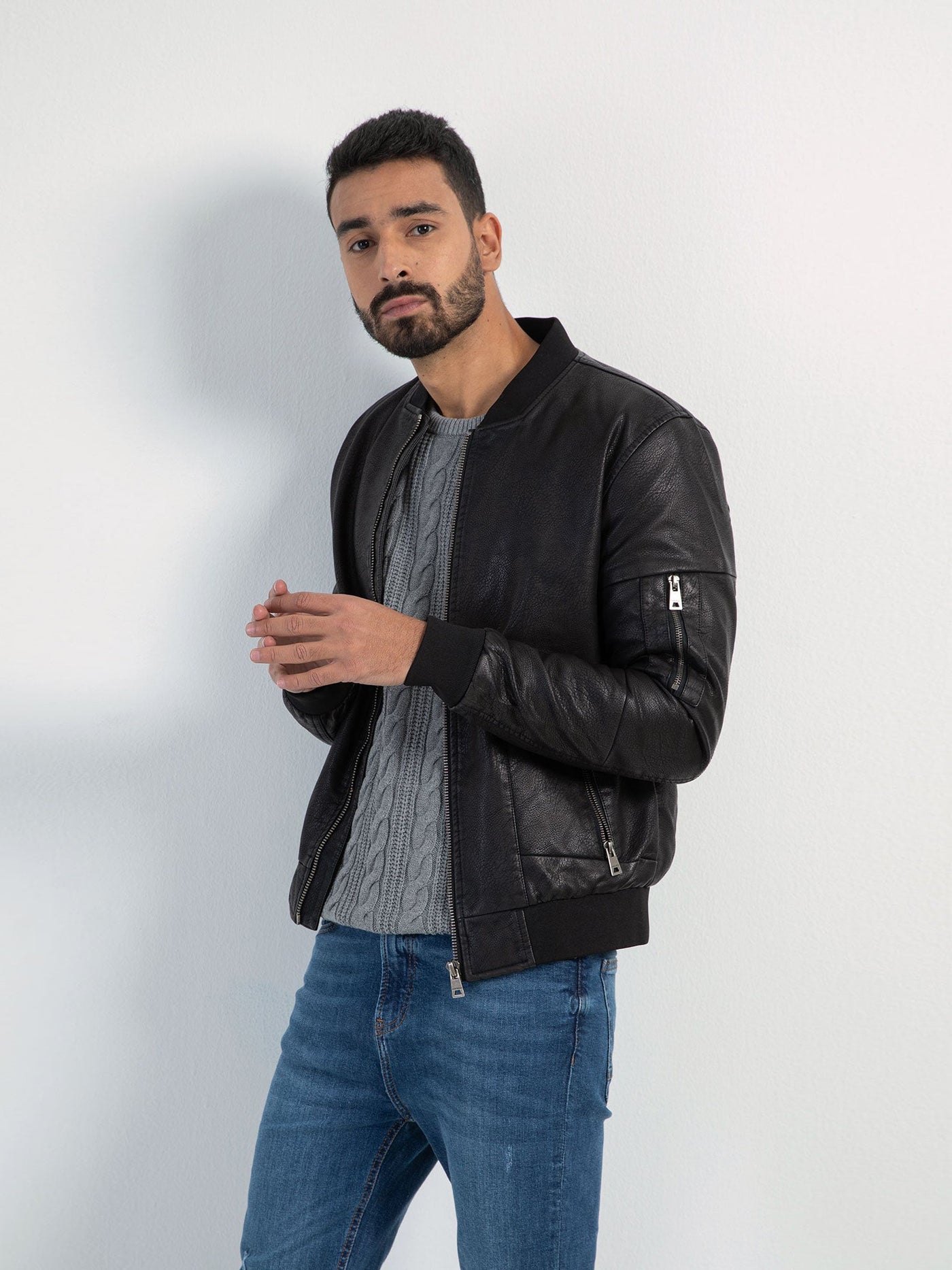 Jacket - Zipped Leather