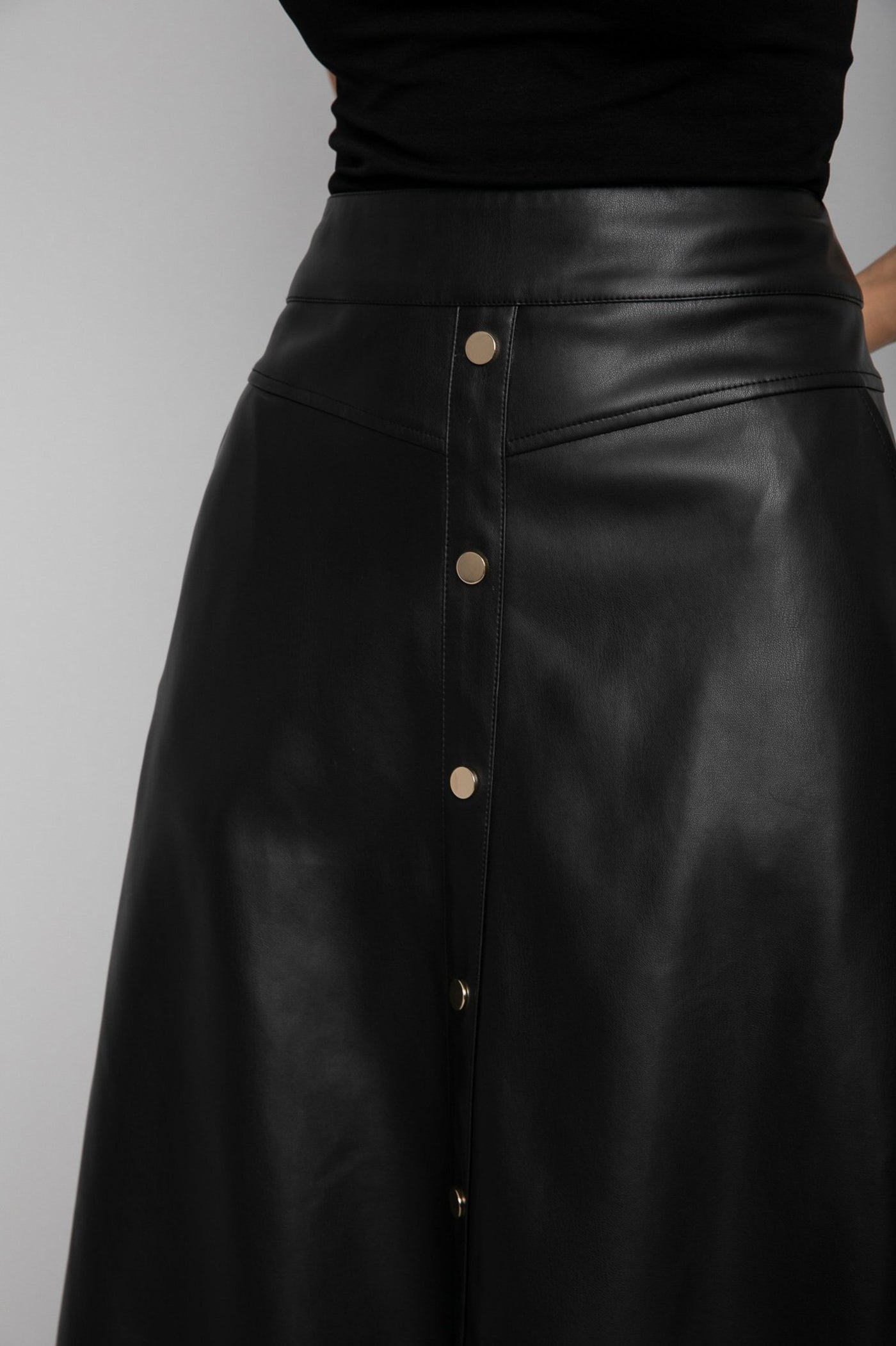 Leather Skirt - A-Line - Midi Length