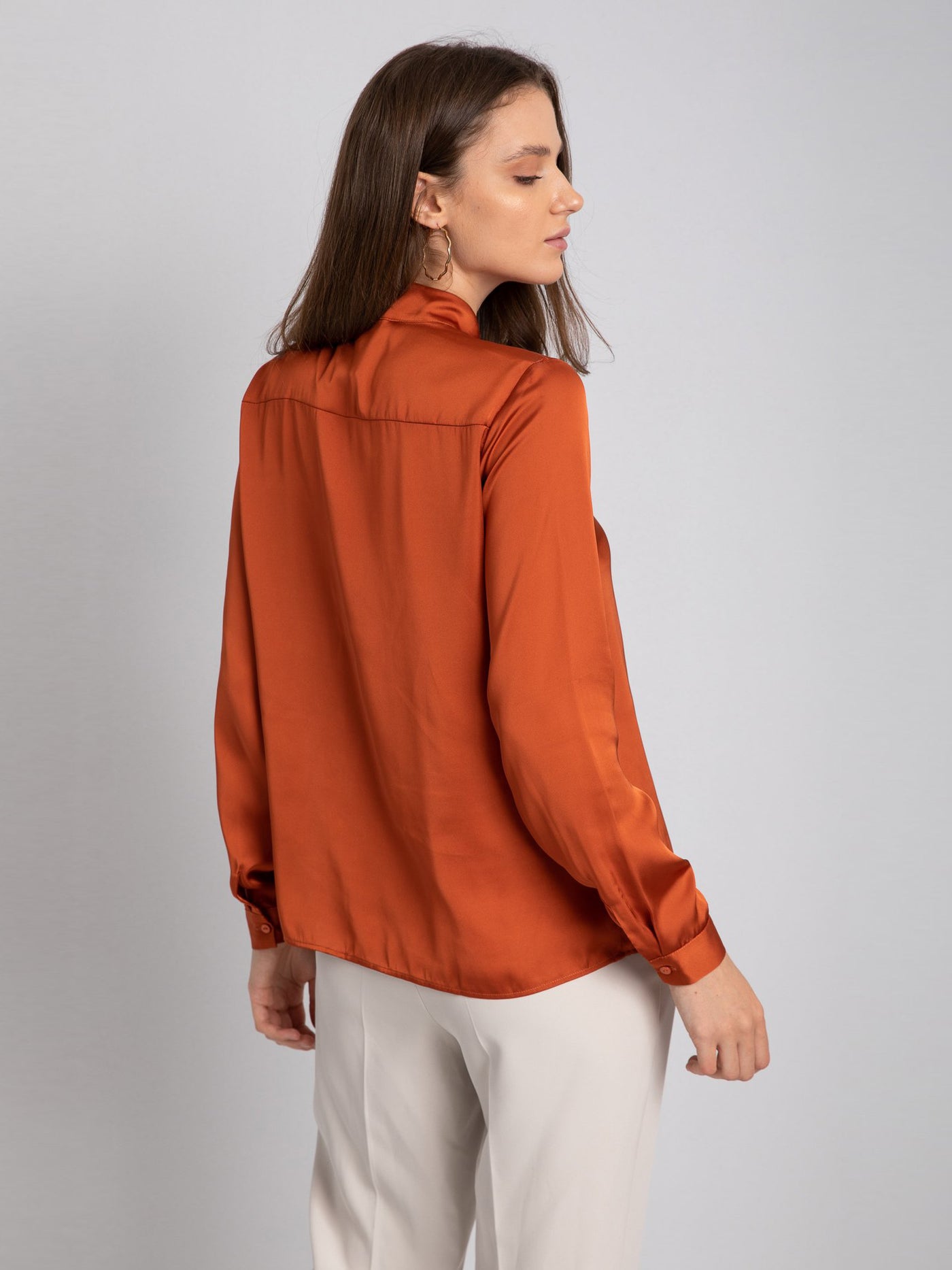 Blouse - Silk With Bow