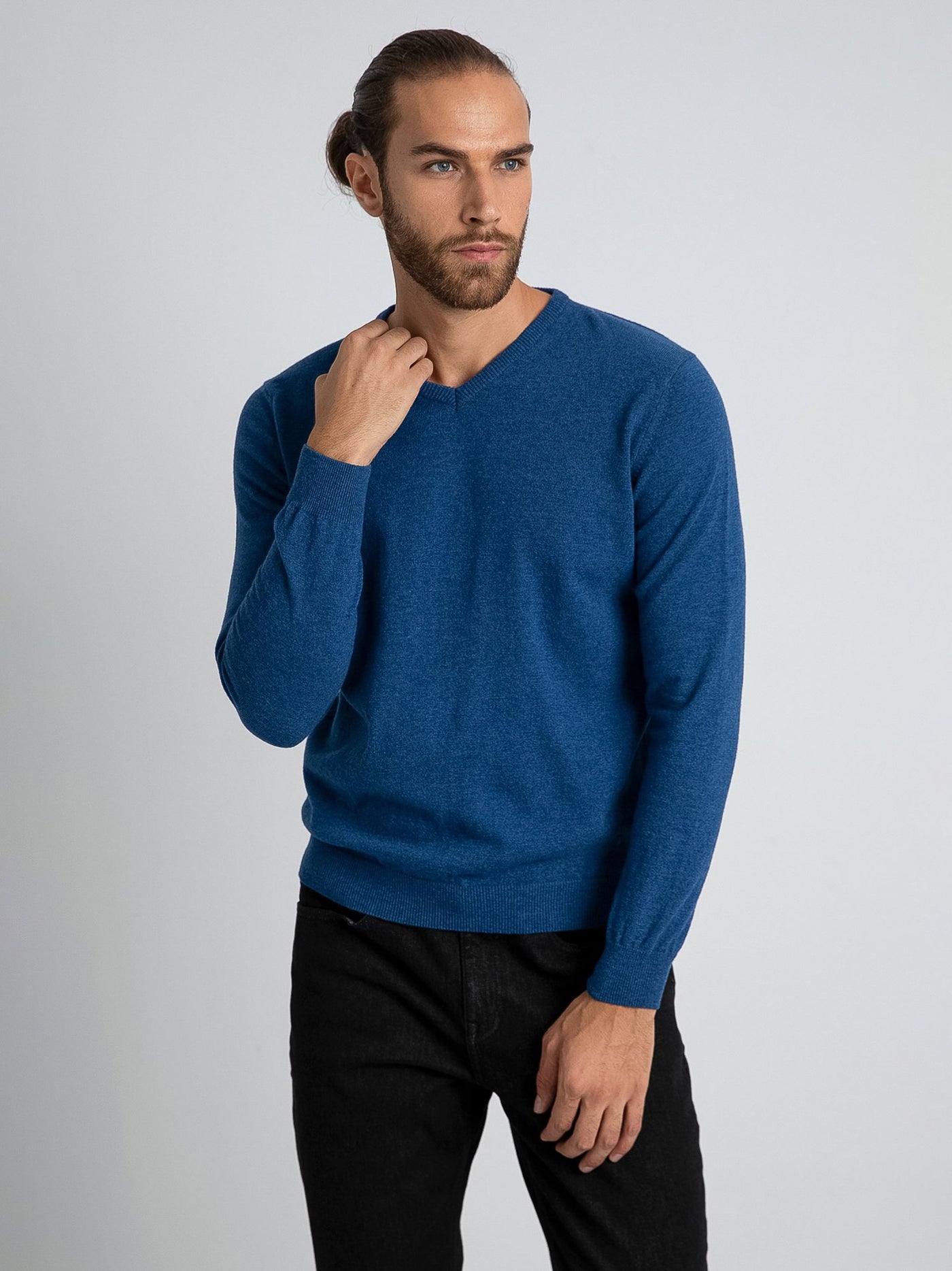 Dalydress Mens V-Neck Wool Sweater