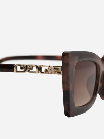 Thick Frame Sunglasses - Tortoise Print