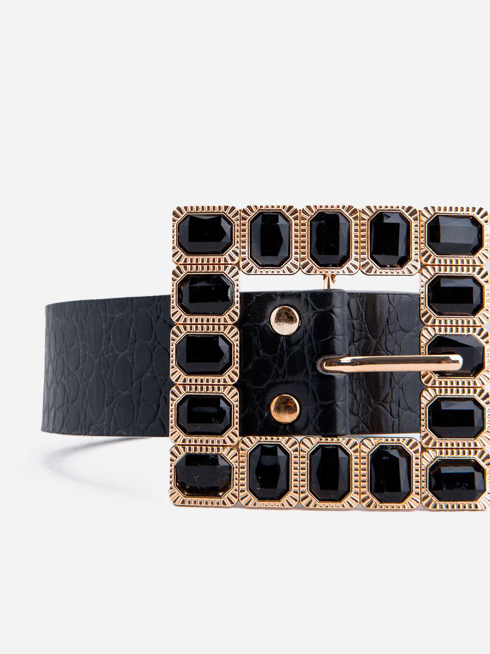 Belt - Strass Square Buckle
