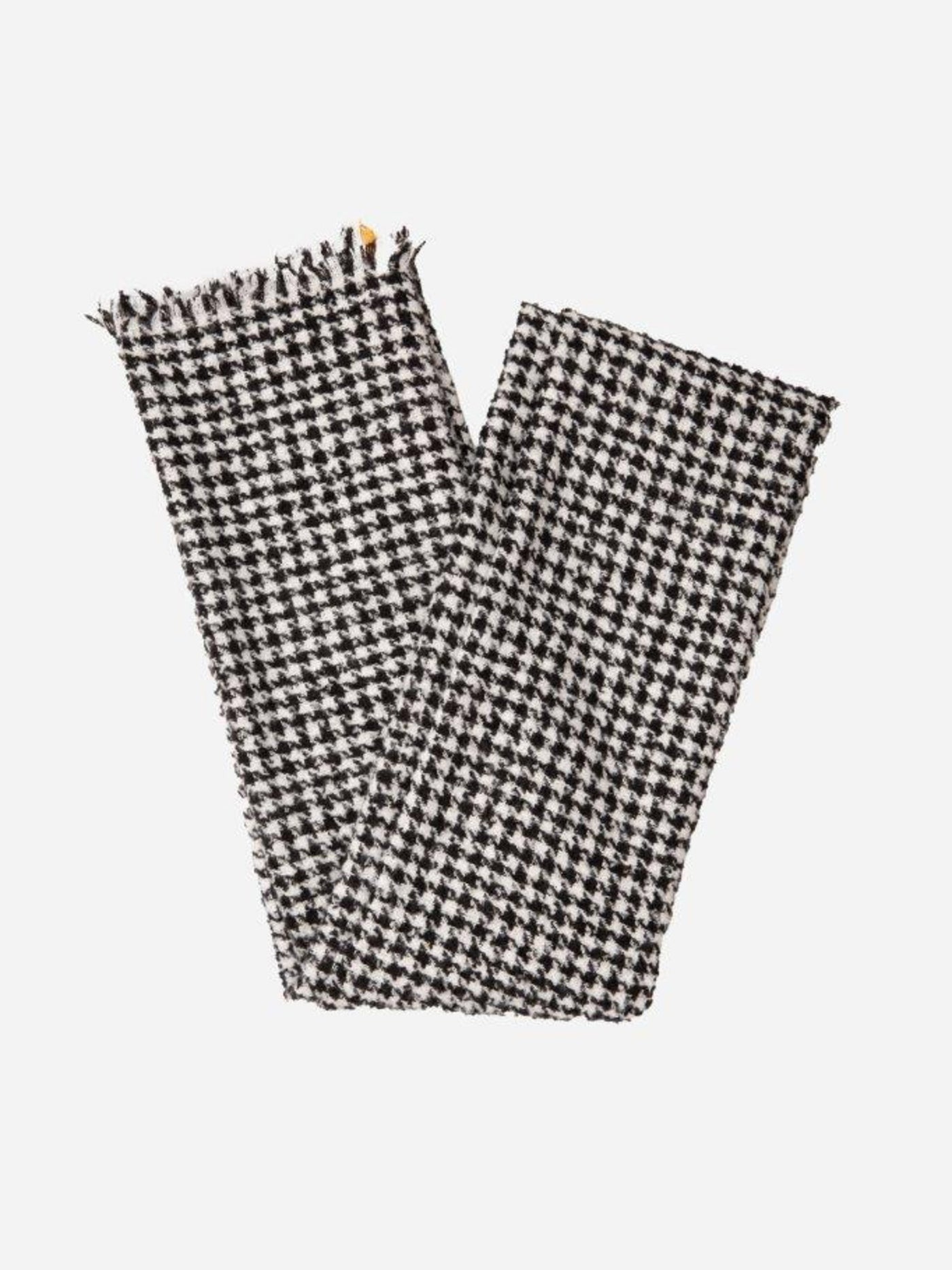 Houndstooth Scarf - Fringed