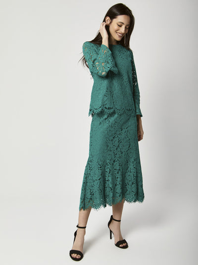 Top - Lace - Long Sleeves
