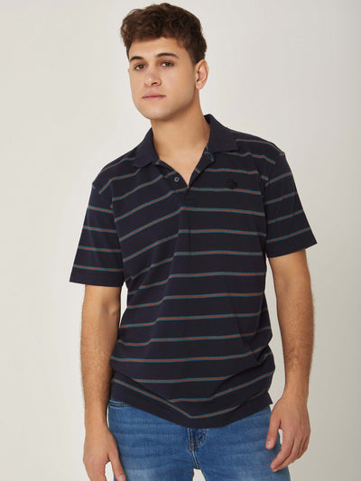 Polo Shirt - Turn Down Collar - Striped