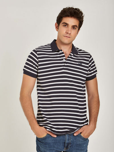 Polo Shirt - Striped - Buttoned