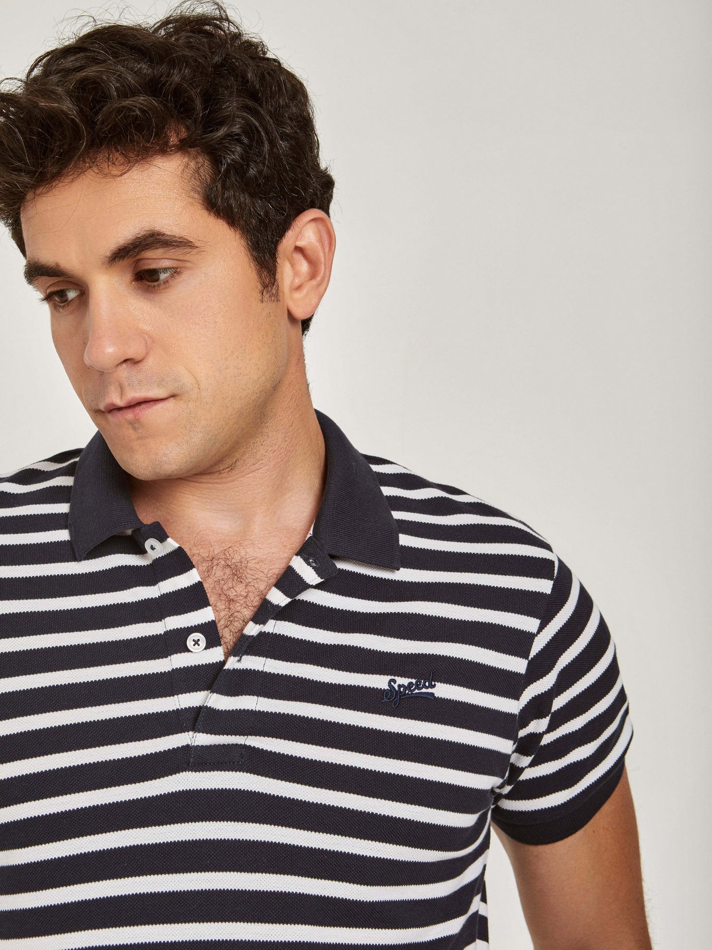 Polo Shirt - Striped - Buttoned