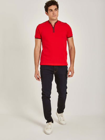 Polo Shirt - Zipped Neck - Half Sleeves