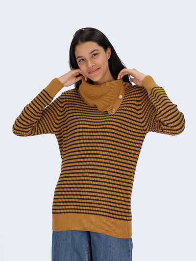 Thin Striped Knit Sweater