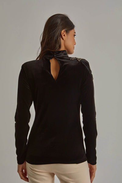 Top - High Neck - Long Sleeves