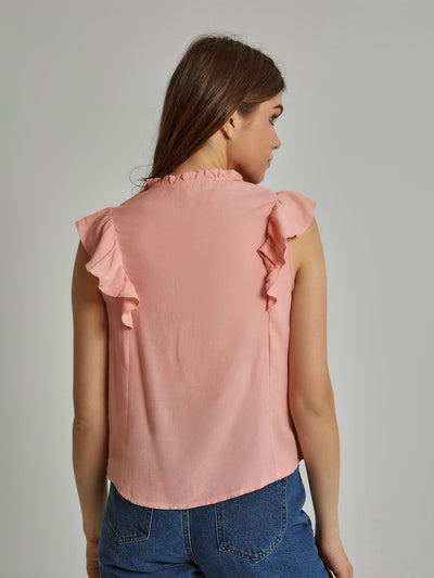 Top - With Ruffles - Collar With Lace