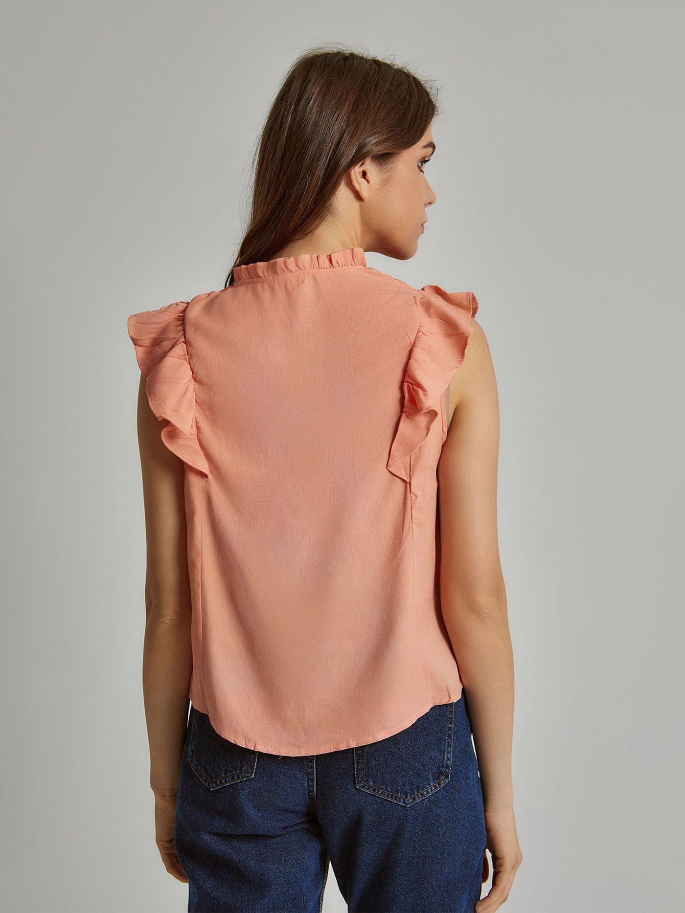 Top - With Ruffles - Collar With Lace