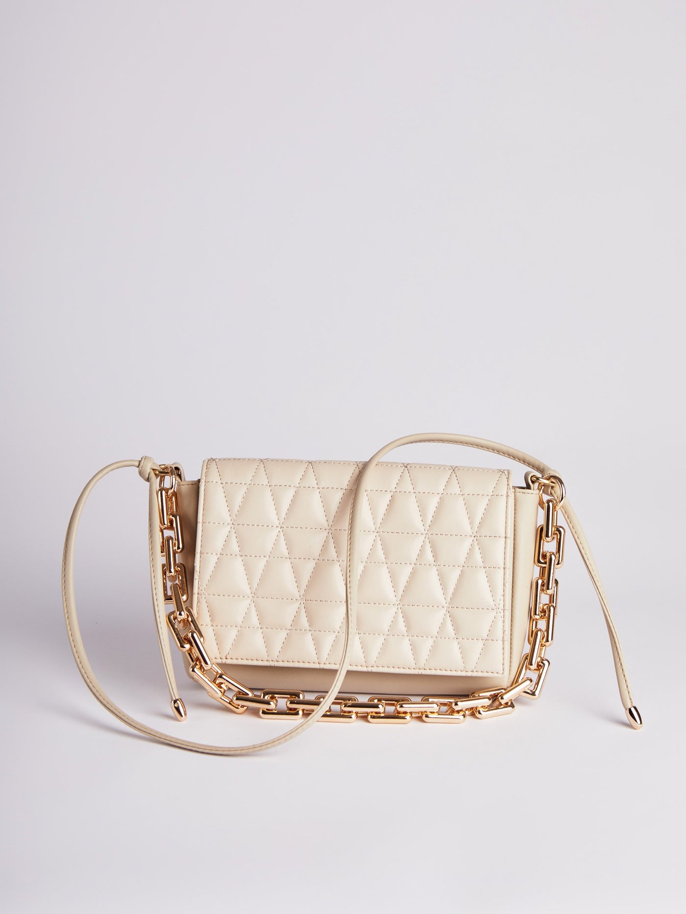 Crossbody Bag - Chain Handle - Quilted