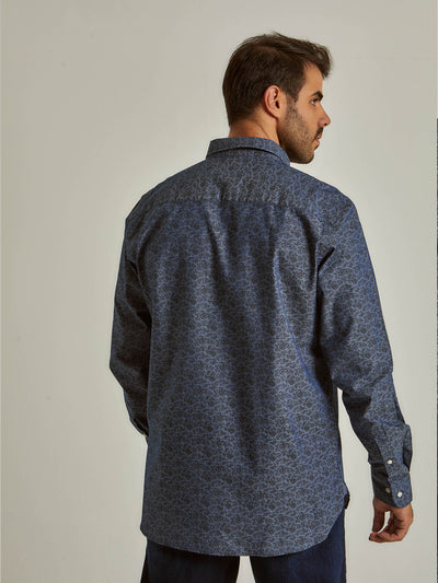 Shirt - Long Sleeves - Paisley Print