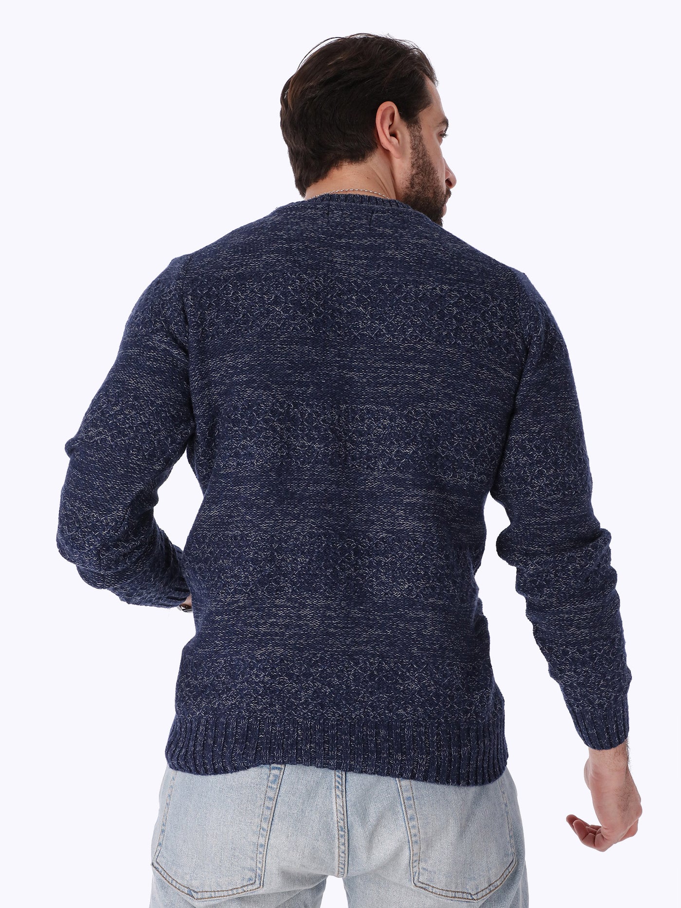 Pullover - Round Neck - Knitted