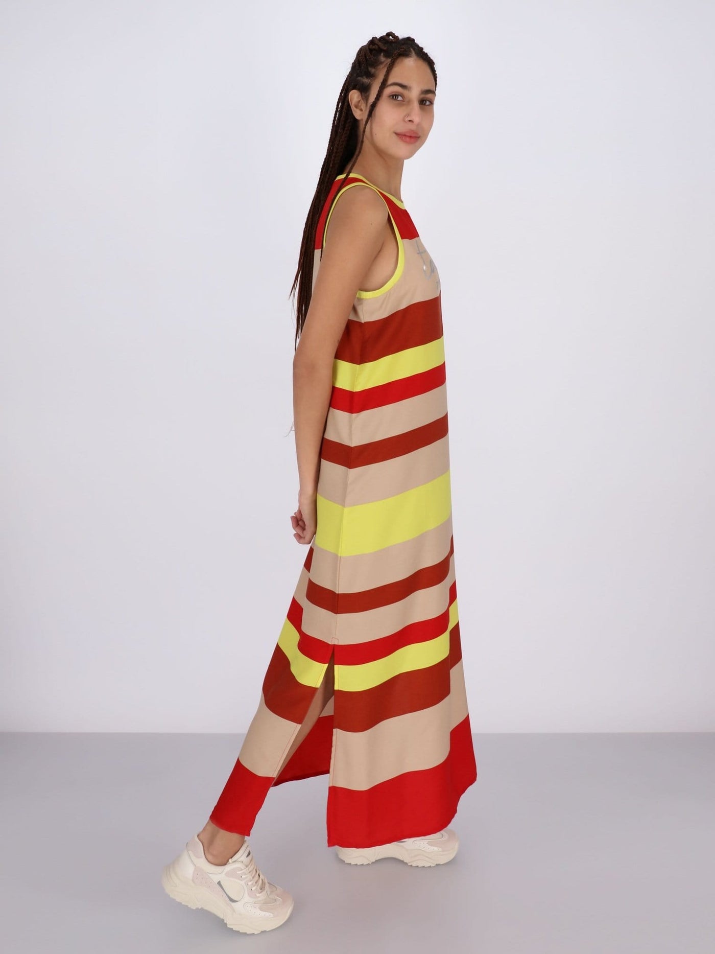 OR Dresses & Jumpsuits Uneven Striped Maxi Dress Take Me to Dreamland