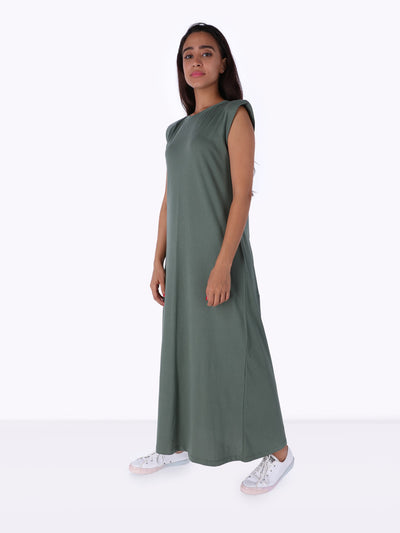 OR Women's Padded Shoulder Maxi Dress