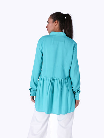  OR Women's Gathered Detail Long Sleeve Blouse