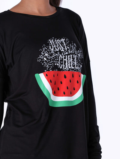 OR Women's Just Chill Front Print Top