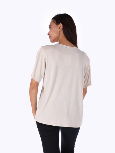 Padded Shoulders T-shirt - Printed