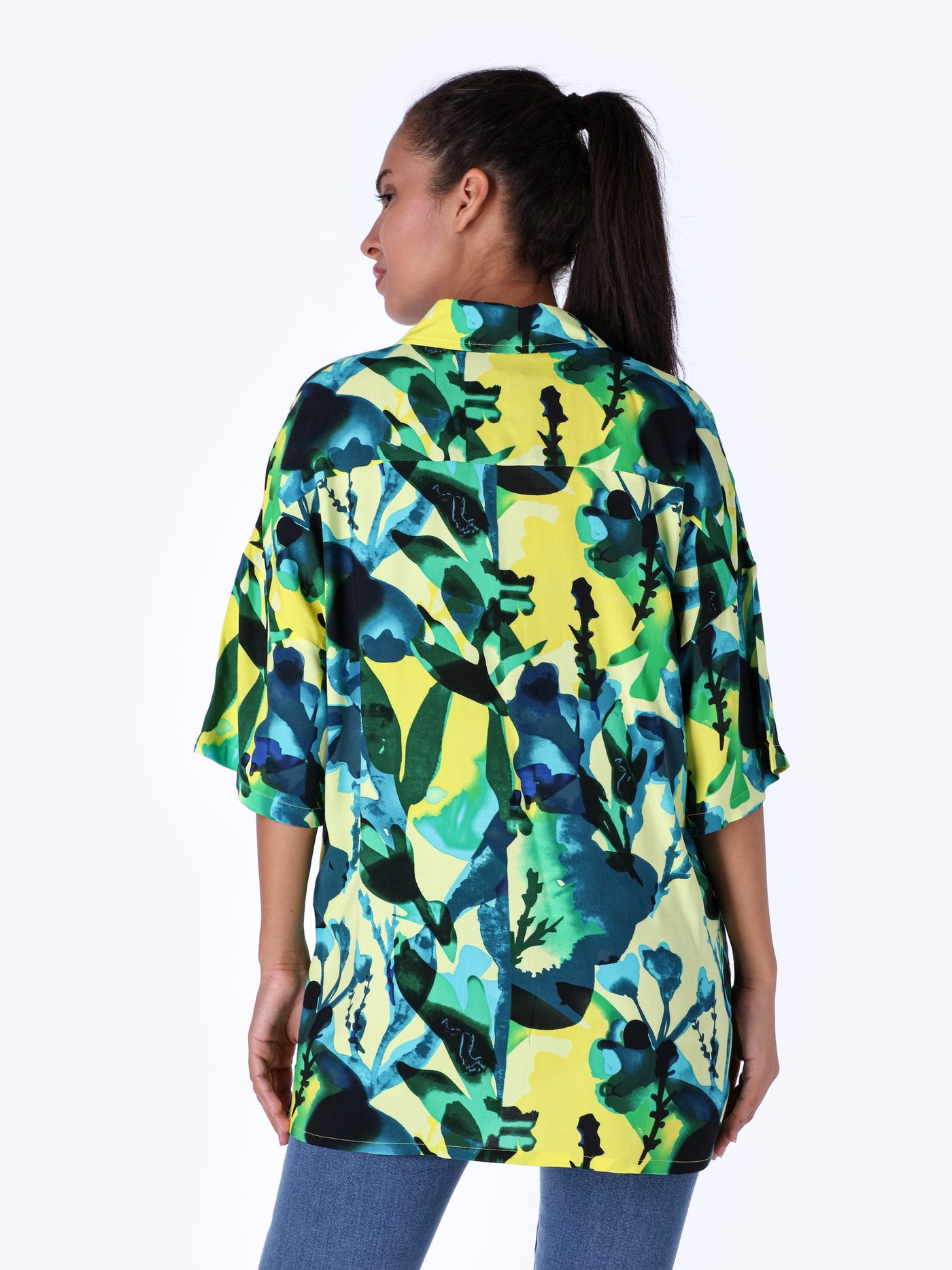 OR Women's Oversized Boxy Floral Shirt